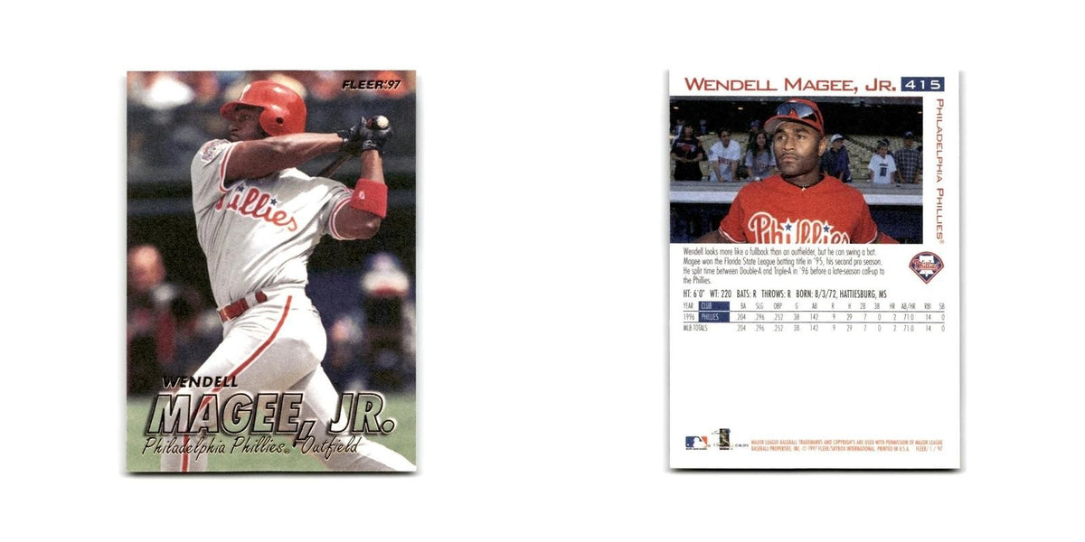 Wendell Magee Jr. 1997 Fleer #415 Philadelphia Phillies Baseball Card NM
