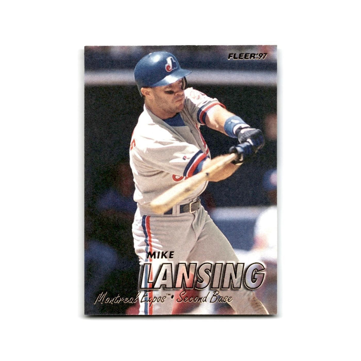 Mike Lansing 1997 Fleer #381 Montreal Expos Baseball Card NM