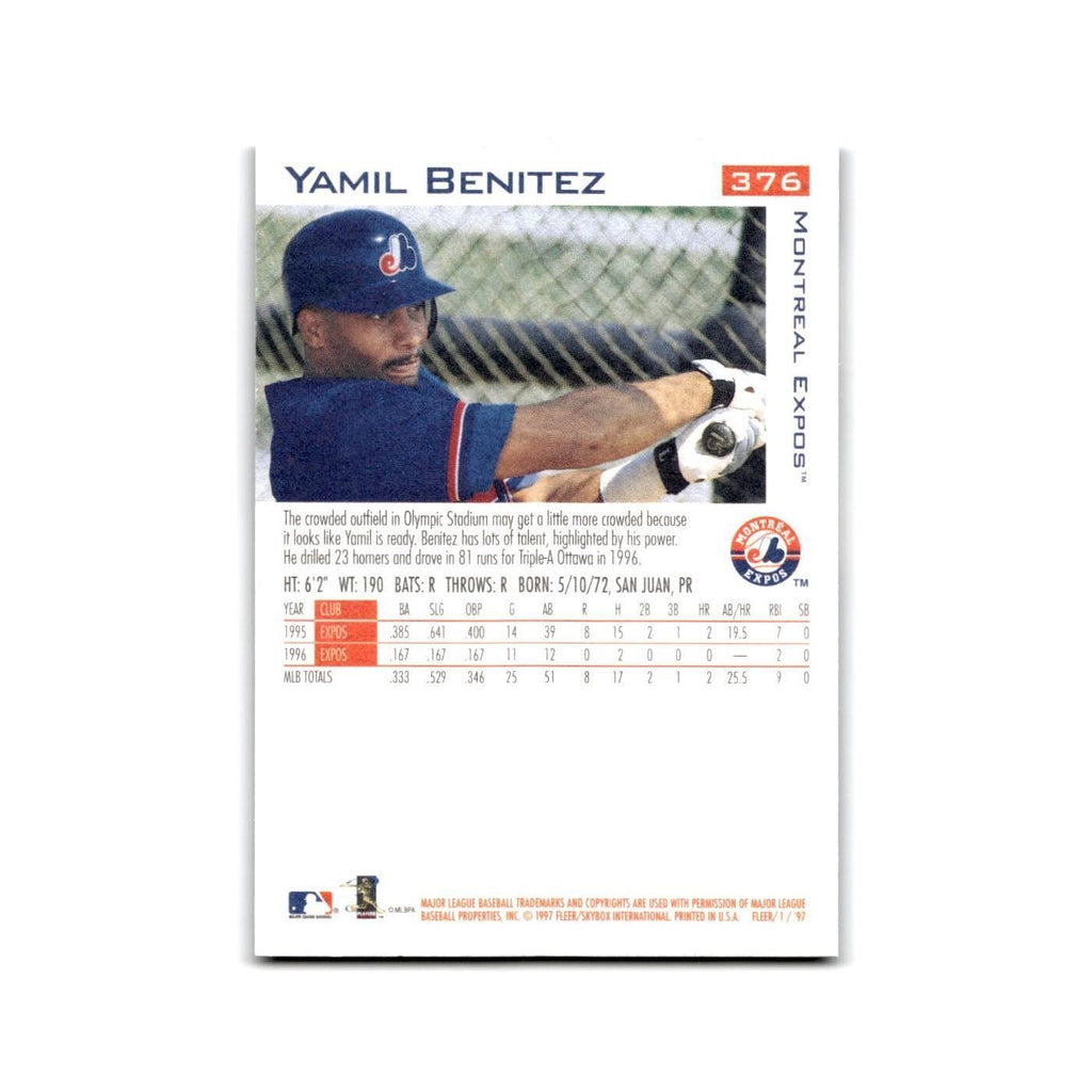 Yamil Benitez 1997 Fleer #376 Montreal Expos Baseball Card NM
