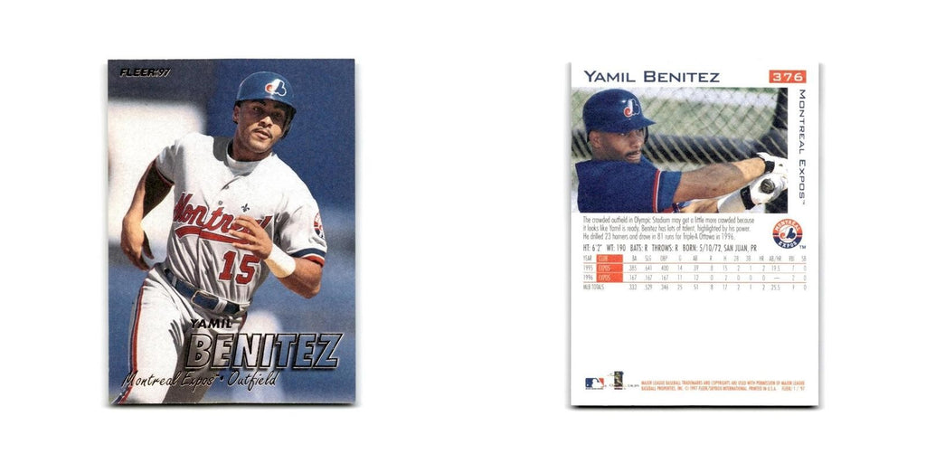 Yamil Benitez 1997 Fleer #376 Montreal Expos Baseball Card NM