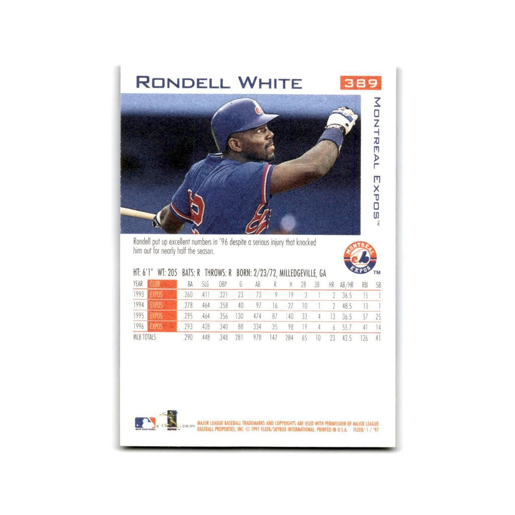 Rondell White 1997 Fleer #389 Montreal Expos Baseball Card NM