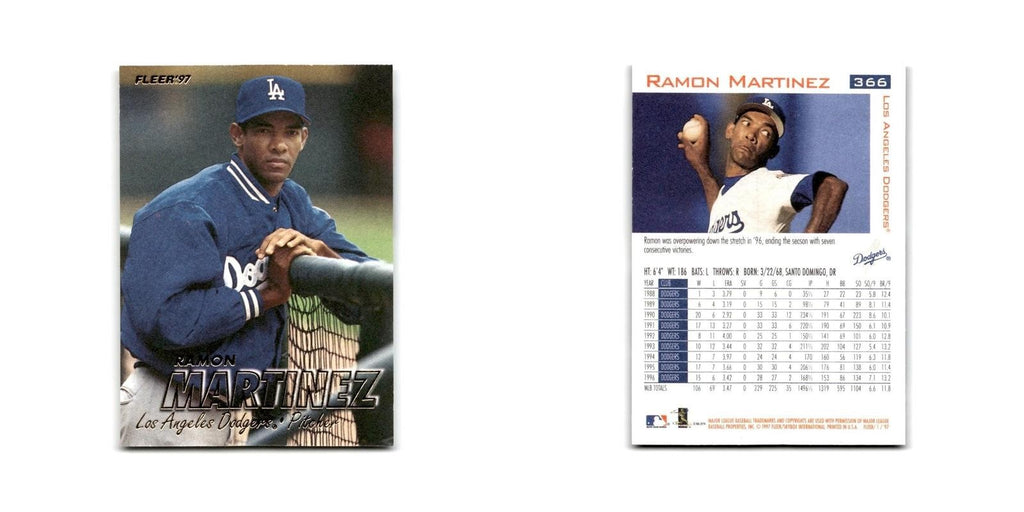 Ramon Martinez 1997 Fleer #366 Los Angeles Dodgers Baseball Card NM