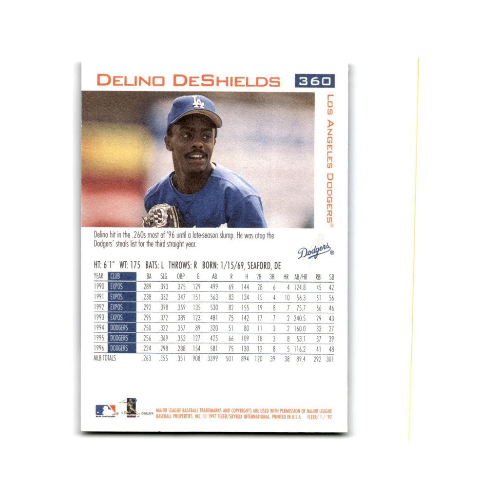 Delino DeShields 1997 Fleer #360 Los Angeles Dodgers Baseball Card NM