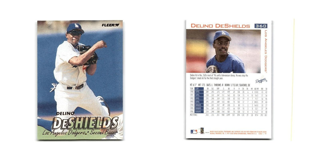 Delino DeShields 1997 Fleer #360 Los Angeles Dodgers Baseball Card NM