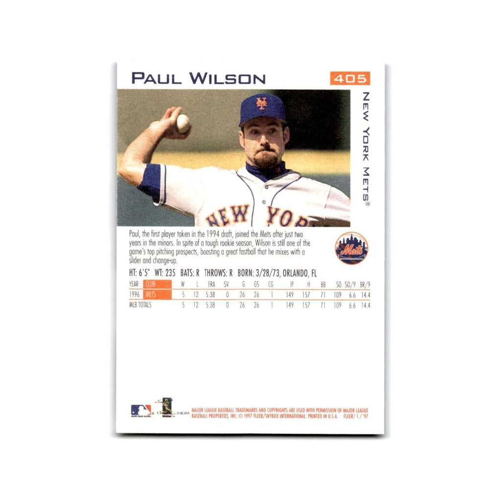 Paul Wilson 1997 Fleer #405 New York Mets Baseball Card NM