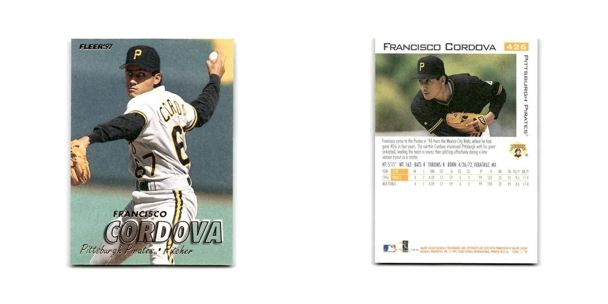Francisco Cordova 1997 Fleer #426 Pittsburgh Pirates Baseball Card NM