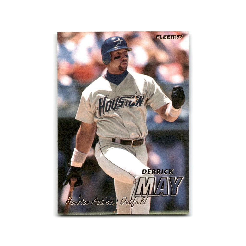 Derrick May 1997 Fleer #350 Houston Astros Baseball Card NM