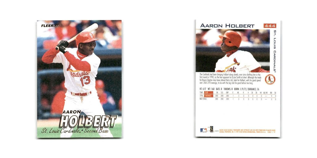 Aaron Holbert 1997 Fleer #444 St. Louis Cardinals Baseball Card NM