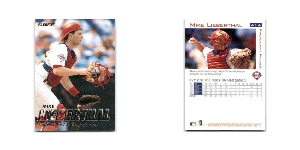 Mike Lieberthal 1997 Fleer #414 Philadelphia Phillies Baseball Card NM