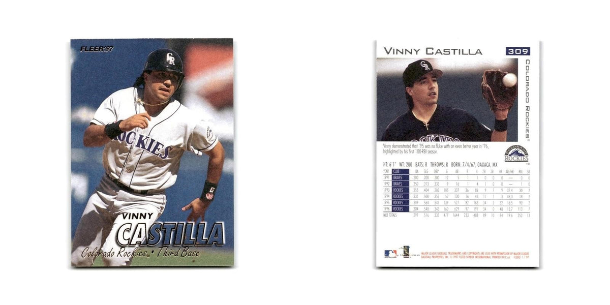 Vinny Castilla 1997 Fleer #309 Colorado Rockies Baseball Card NM