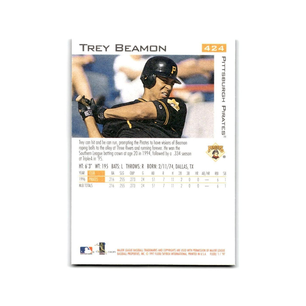 Trey Beamon 1997 Fleer #424 Pittsburgh Pirates Baseball Card NM