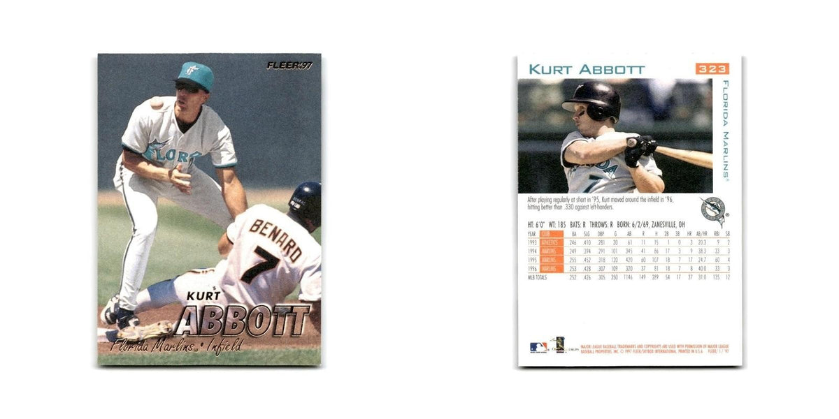 Kurt Abbott 1997 Fleer #323 Florida Marlins Baseball Card NM