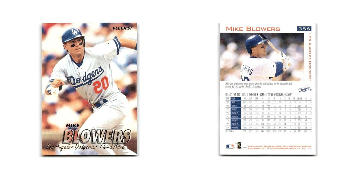 Mike Blowers 1997 Fleer #356 Los Angeles Dodgers Baseball Card NM
