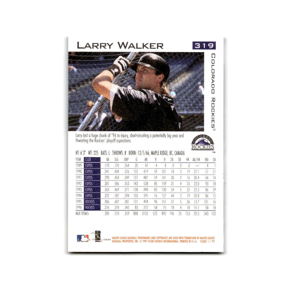 Larry Walker 1997 Fleer #319 Colorado Rockies Baseball Card NM