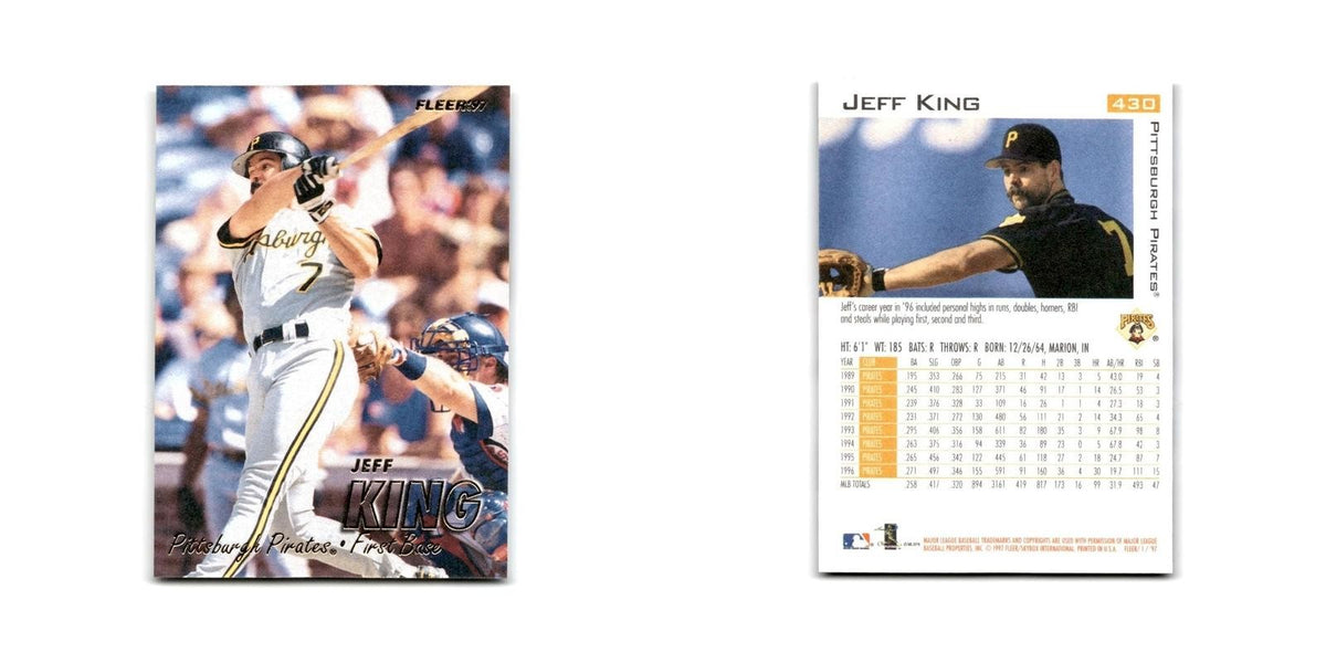 Jeff King 1997 Fleer #430 Pittsburgh Pirates Baseball Card NM