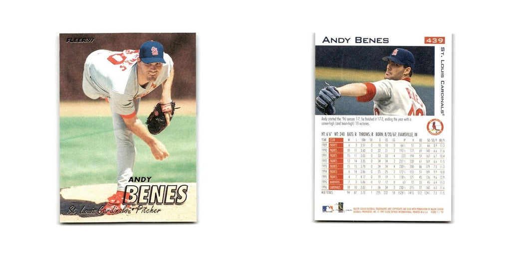 Andy Benes 1997 Fleer #439 St. Louis Cardinals Baseball Card NM