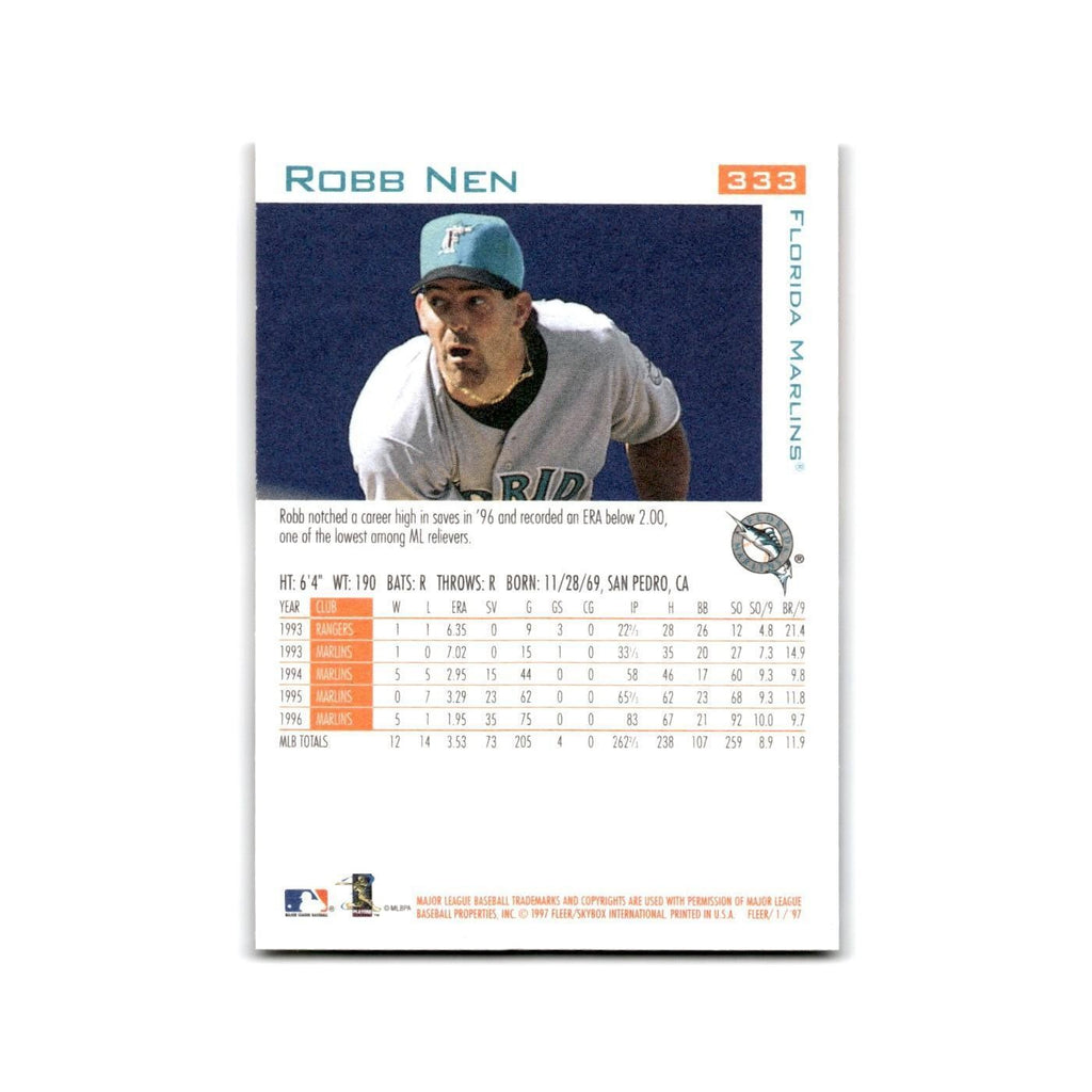 Robb Nen 1997 Fleer #333 Florida Marlins Baseball Card NM