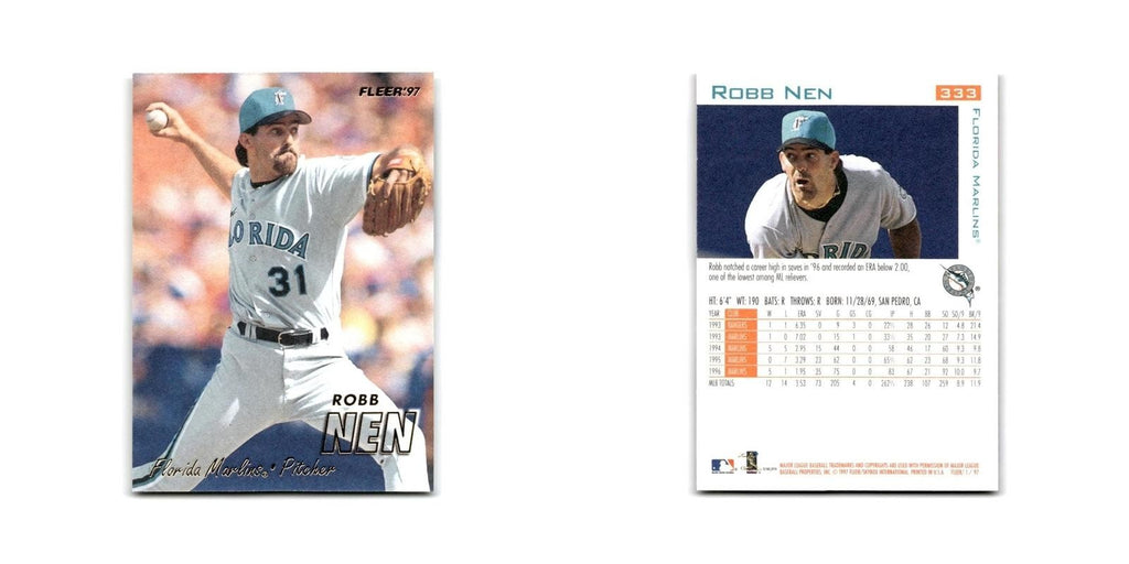 Robb Nen 1997 Fleer #333 Florida Marlins Baseball Card NM