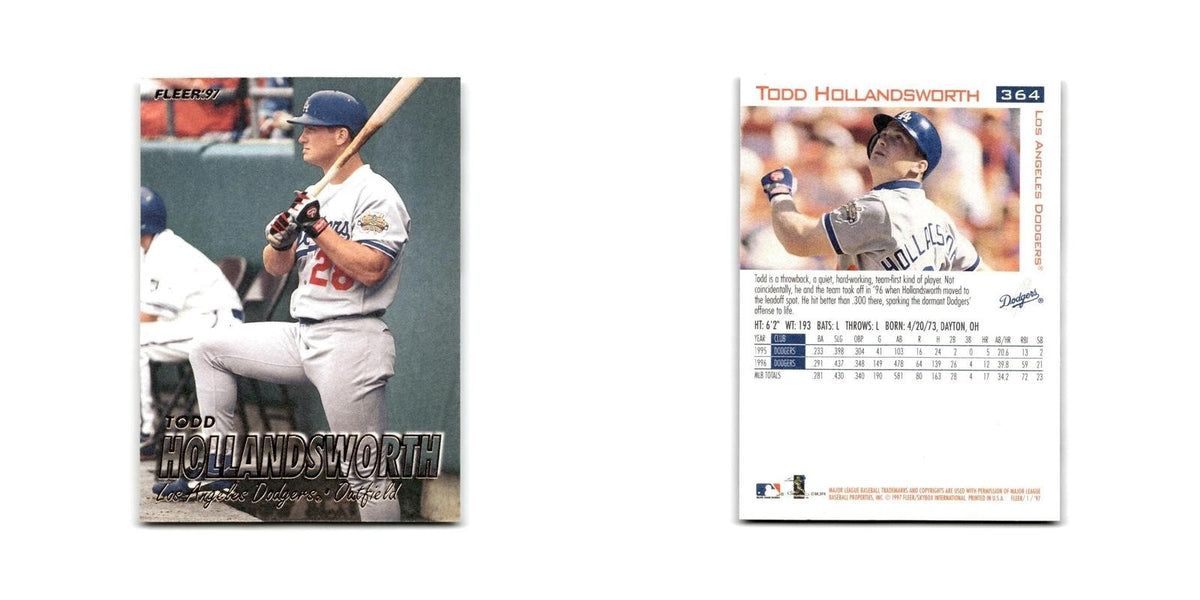 Todd Hollandsworth 1997 Fleer #364 Los Angeles Dodgers Baseball Card NM