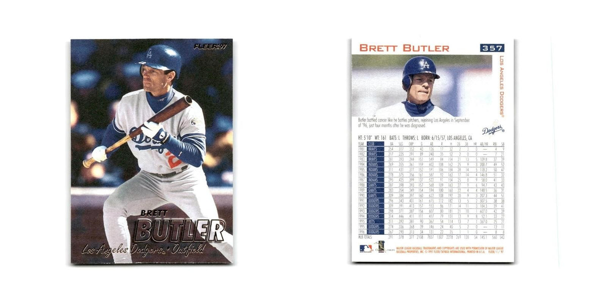 Brett Butler 1997 Fleer #357 Los Angeles Dodgers Baseball Card NM