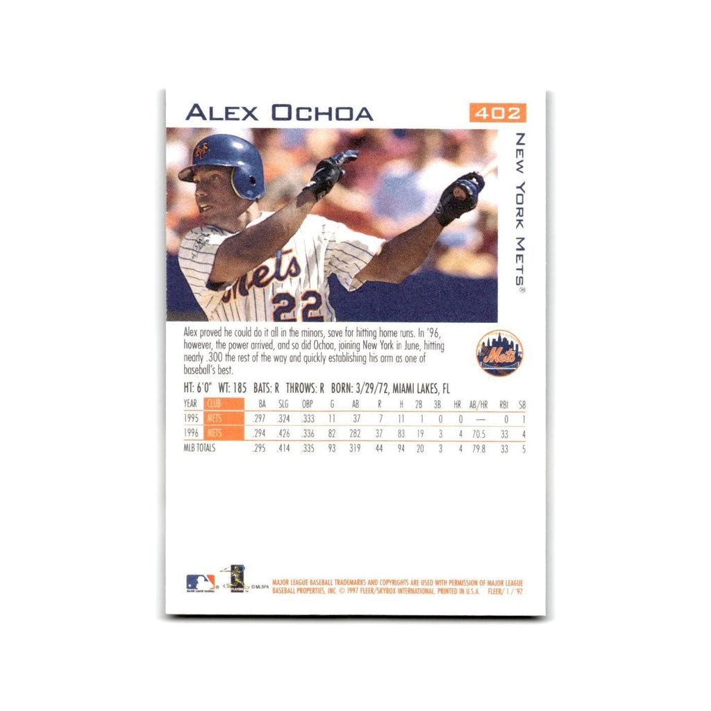 Alex Ochoa 1997 Fleer #402 New York Mets Baseball Card NM