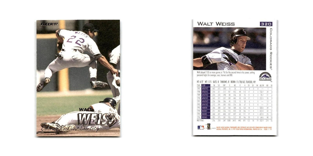 Walt Weiss 1997 Fleer #320 Colorado Rockies Baseball Card NM