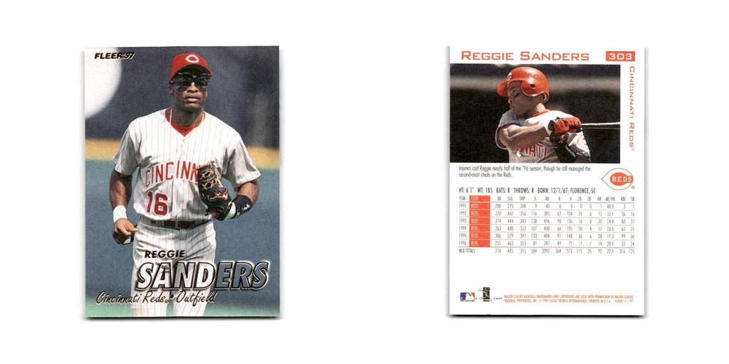 Reggie Sanders 1997 Fleer #303 Cincinnati Reds Baseball Card NM
