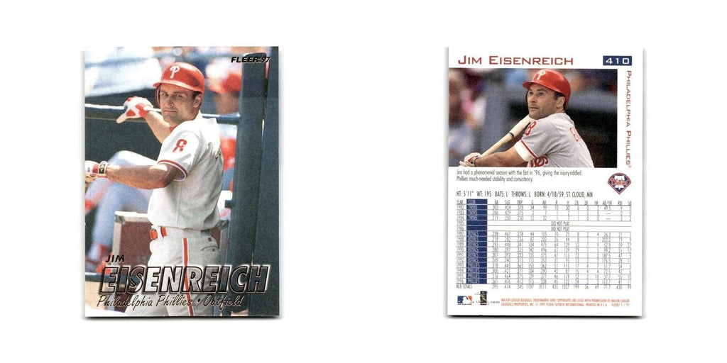 Jim Eisenreich 1997 Fleer #410 Philadelphia Phillies Baseball Card NM