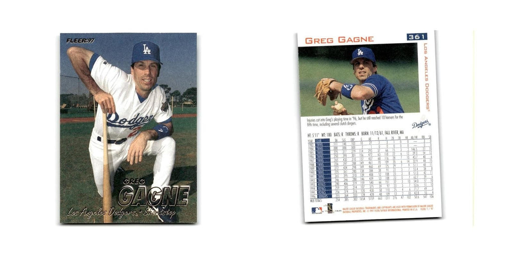 Greg Gagne 1997 Fleer #361 Los Angeles Dodgers Baseball Card NM