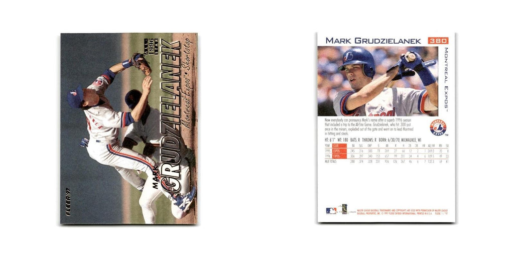 Mark Grudzielanek 1997 Fleer #380 Montreal Expos Baseball Card NM