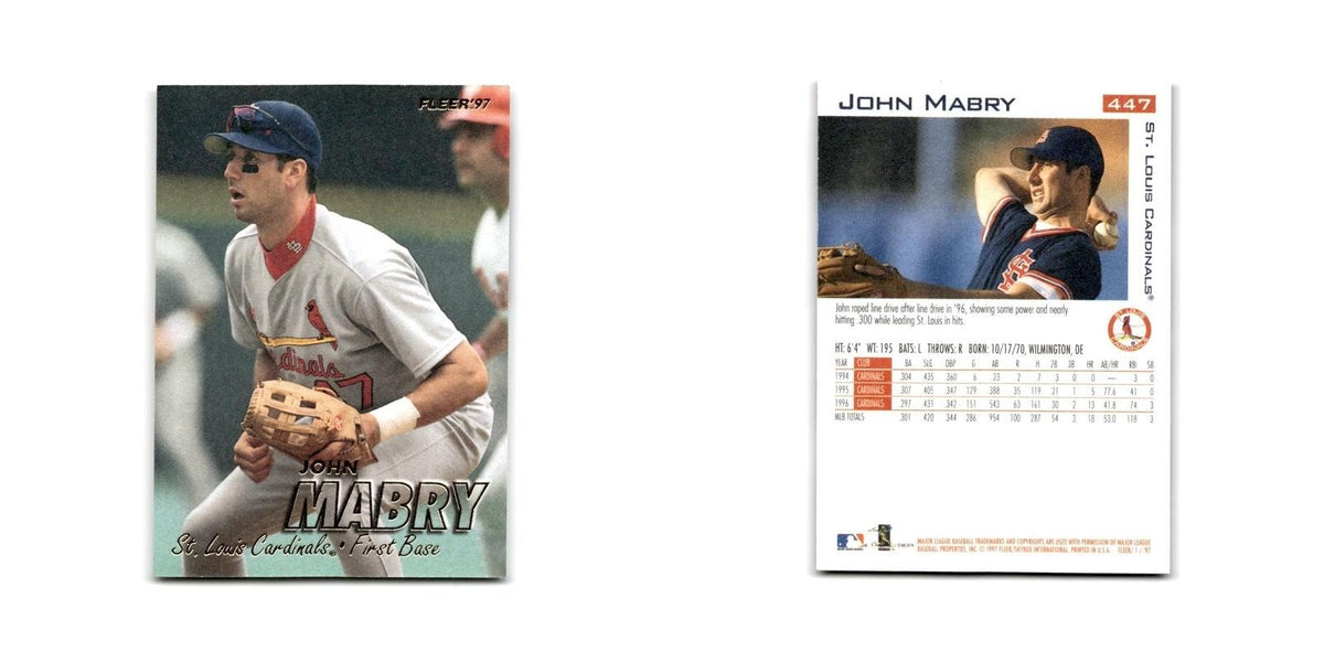 John Mabry 1997 Fleer #447 St. Louis Cardinals Baseball Card NM