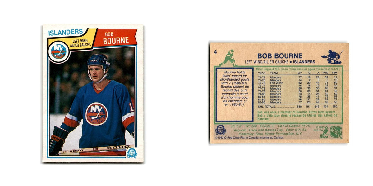 1983 O-Pee-Chee Bob Bourne New York Islanders #4