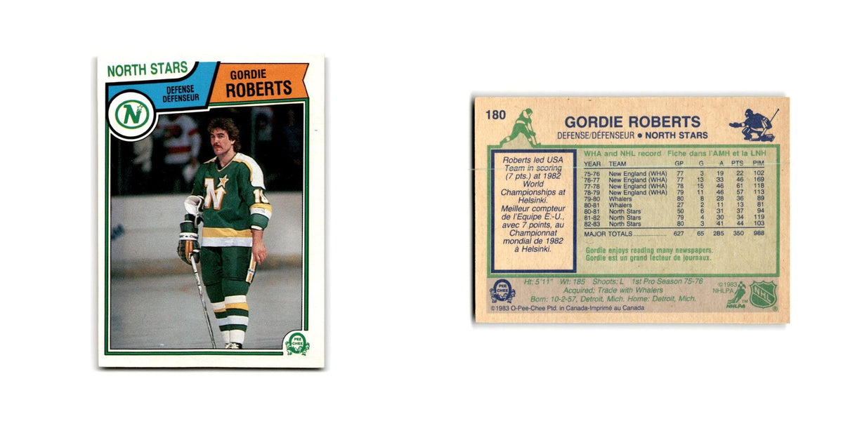 1983 O-Pee-Chee Gordie Roberts Minnesota North Stars #180