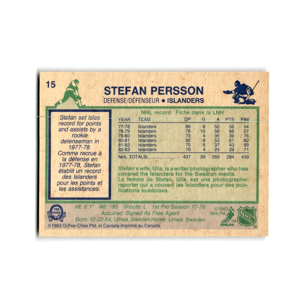 1983 O-Pee-Chee Stefan Persson New York Islanders #15