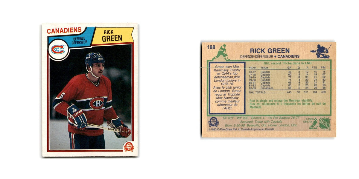 1983 O-Pee-Chee Rick Green Montreal Canadiens #188