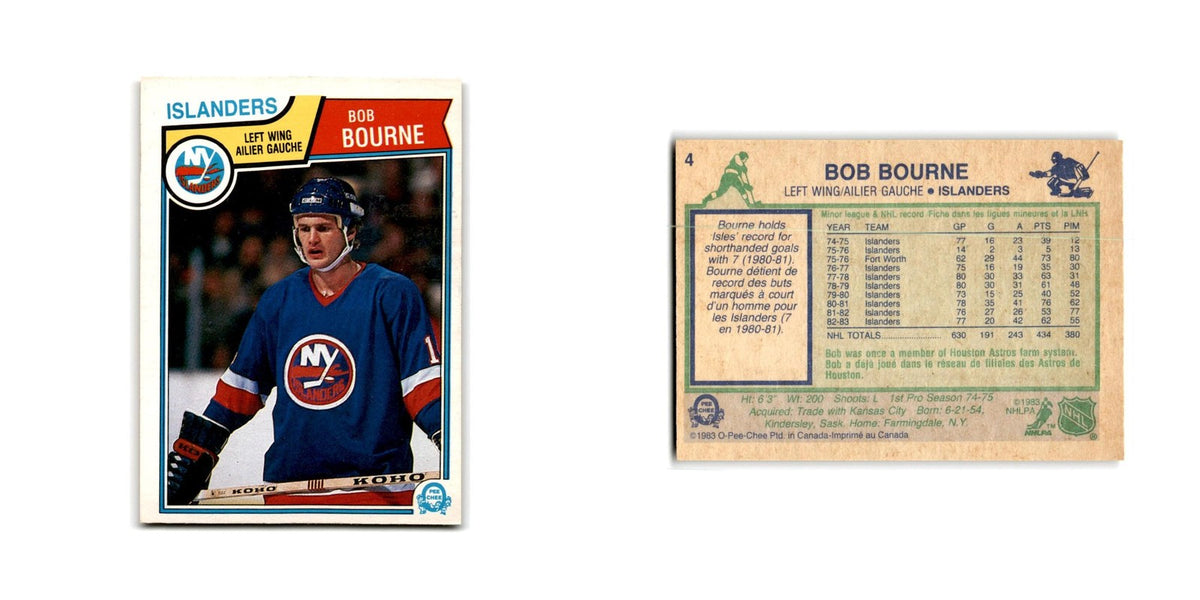 1983 O-Pee-Chee Bob Bourne New York Islanders #4