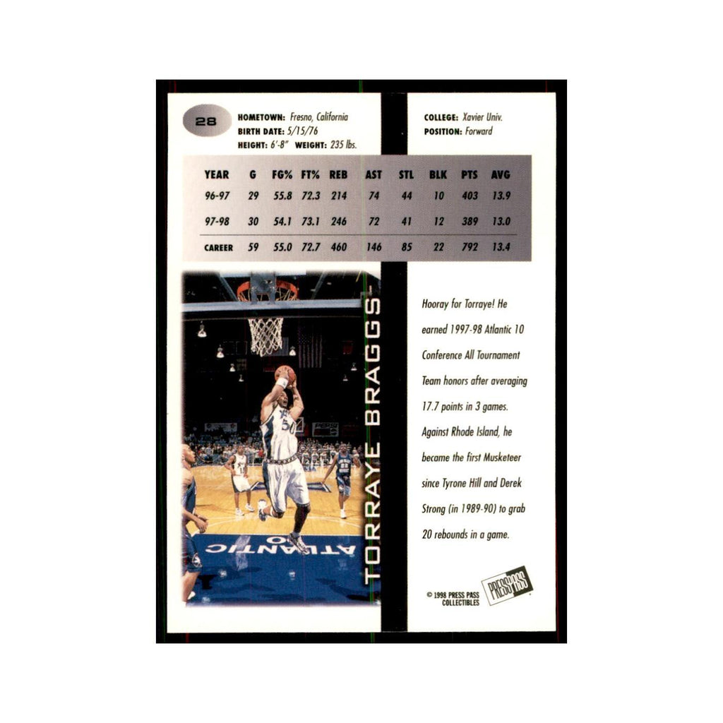 1998 Press Pass Torraye Braggs Basketball Cards #28