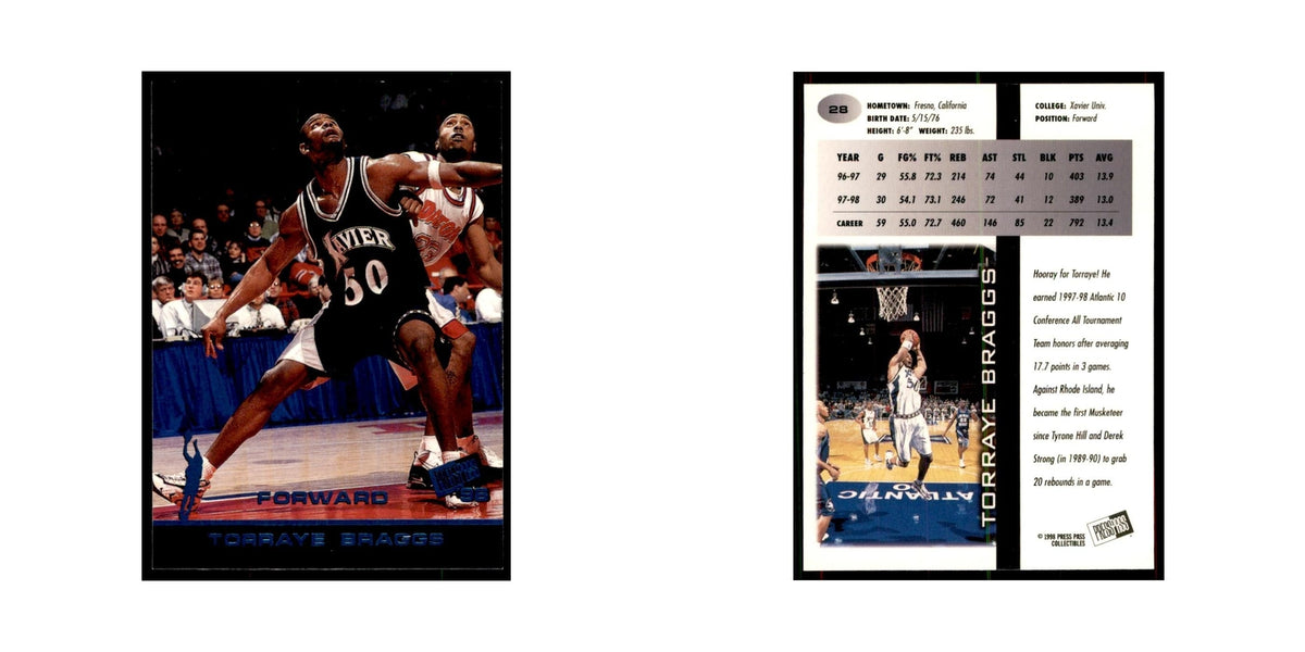 1998 Press Pass Torraye Braggs Basketball Cards #28