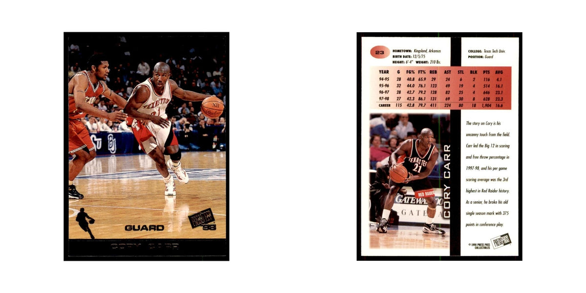 1998 Press Pass Cory Carr Basketball Cards #23