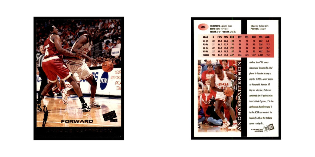 1998 Press Pass Andrae Patterson Basketball Cards #35