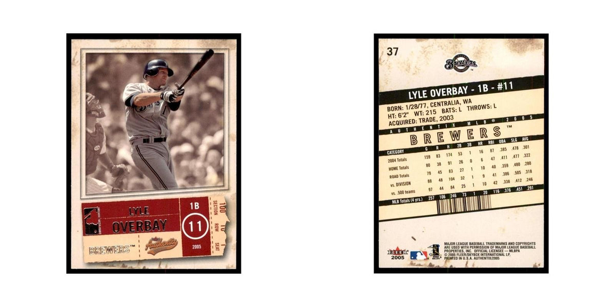 2005 Fleer Authentix Lyle Overbay Baseball Cards #37