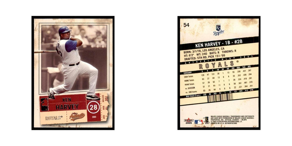 2005 Fleer Authentix Ken Harvey Baseball Cards #54