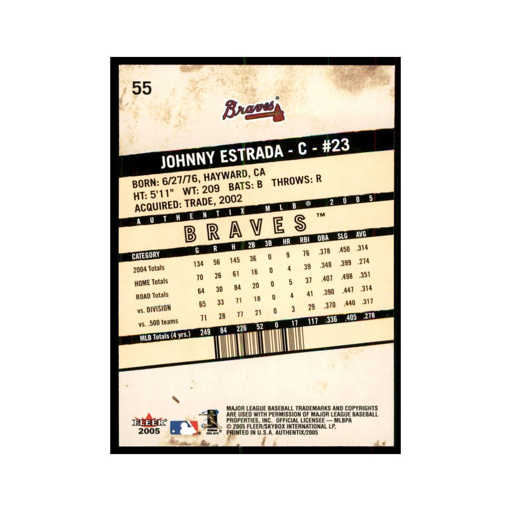 2005 Fleer Authentix Johnny Estrada Baseball Cards #55