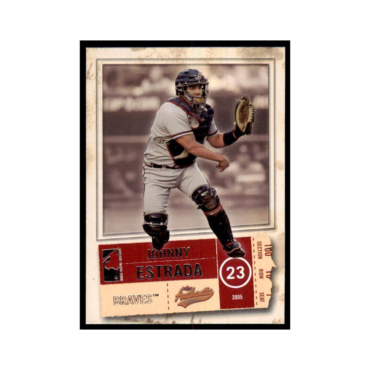 2005 Fleer Authentix Johnny Estrada Baseball Cards #55