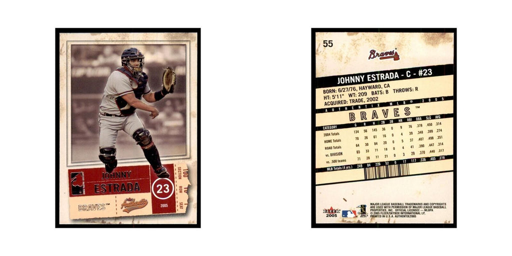 2005 Fleer Authentix Johnny Estrada Baseball Cards #55