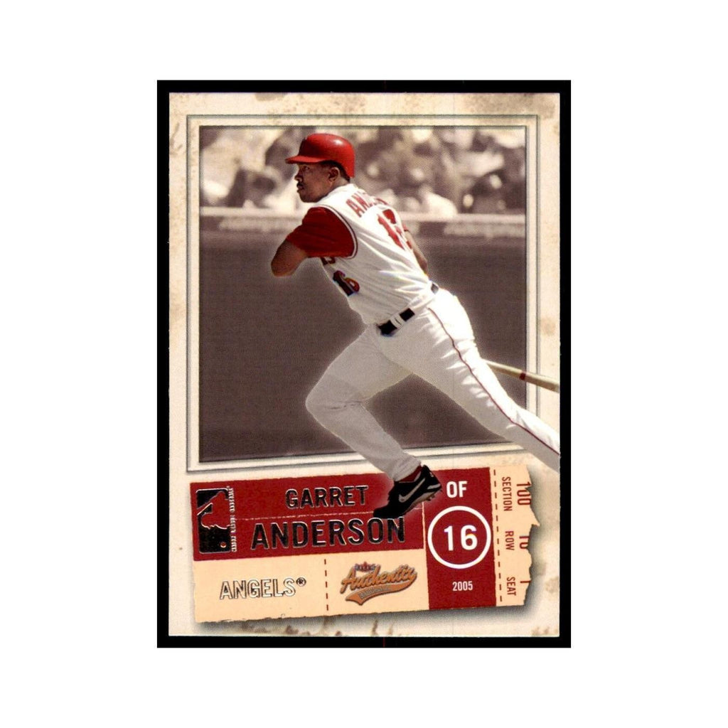 2005 Fleer Authentix Garret Anderson Baseball Cards #67