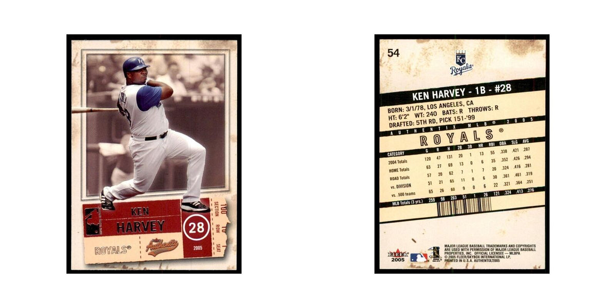 2005 Fleer Authentix Ken Harvey Baseball Cards #54
