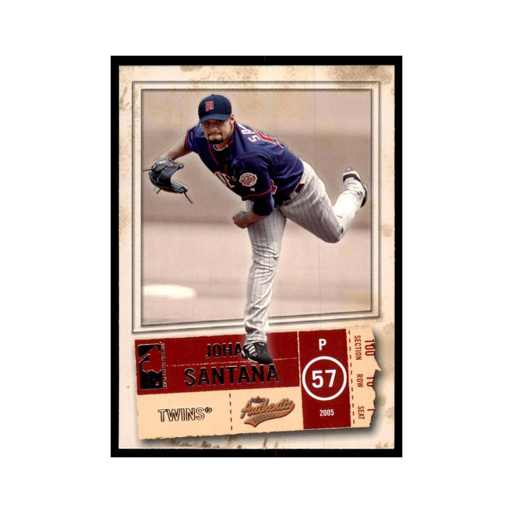 2005 Fleer Authentix Johan Santana Baseball Cards #34