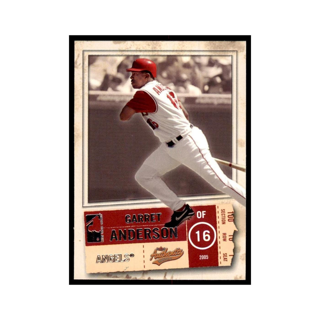 2005 Fleer Authentix Garret Anderson Baseball Cards #67