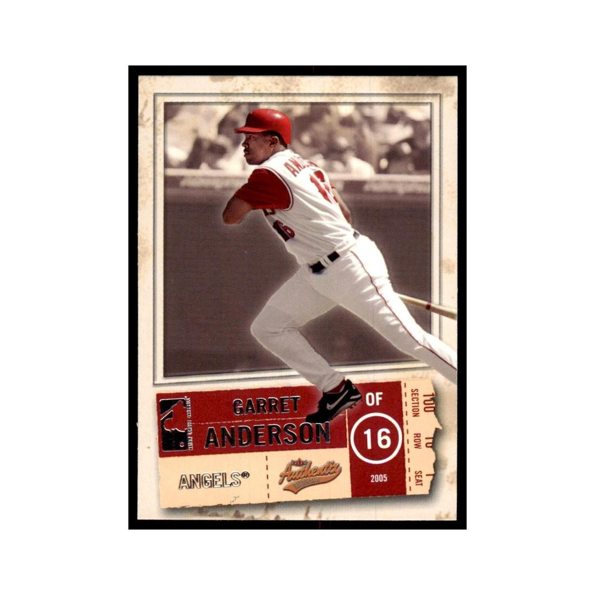 2005 Fleer Authentix Garret Anderson Baseball Cards #67